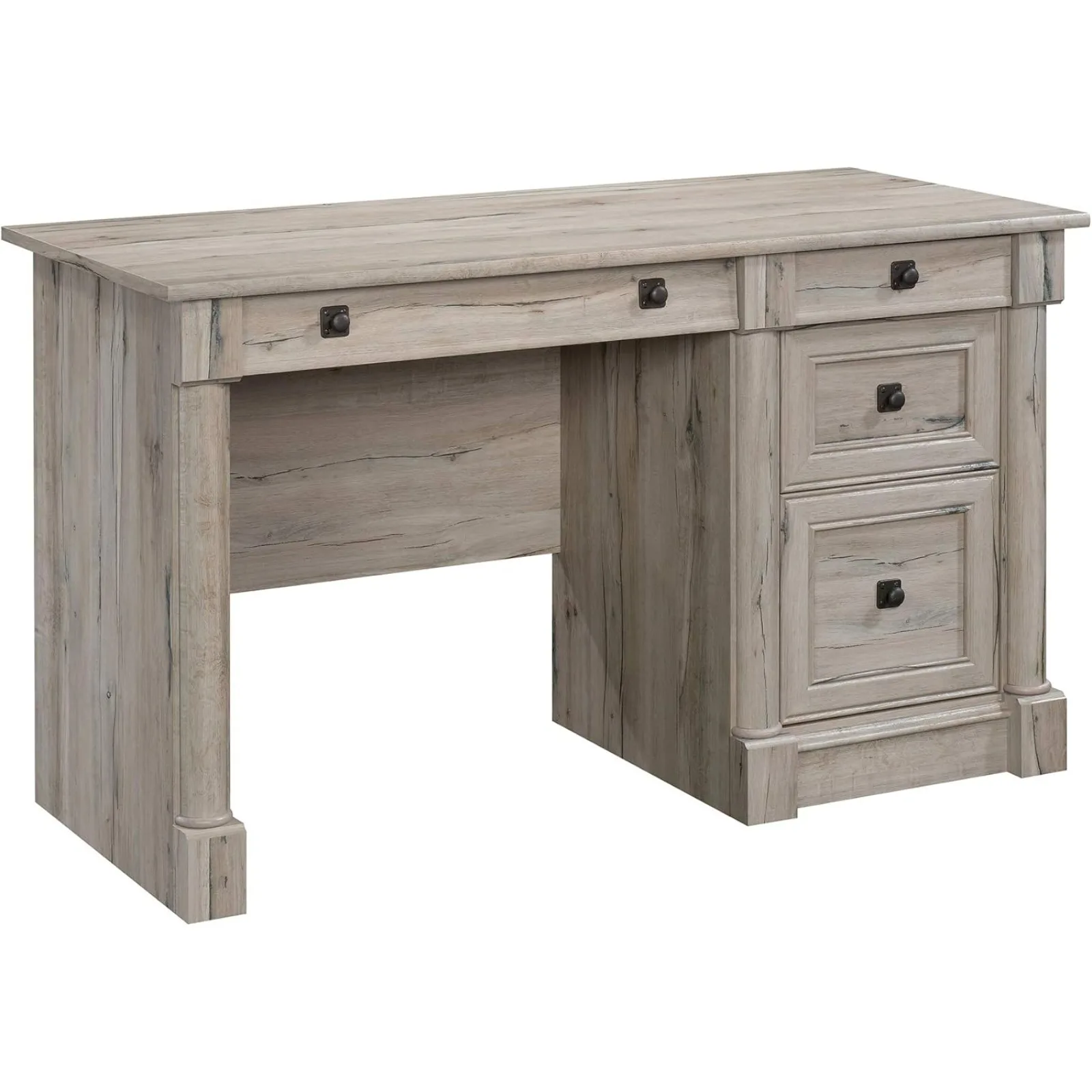 

US Palladia Computer Desk, L: 53.15" x W: 23.47" x H: 30.04", Split Oak finish