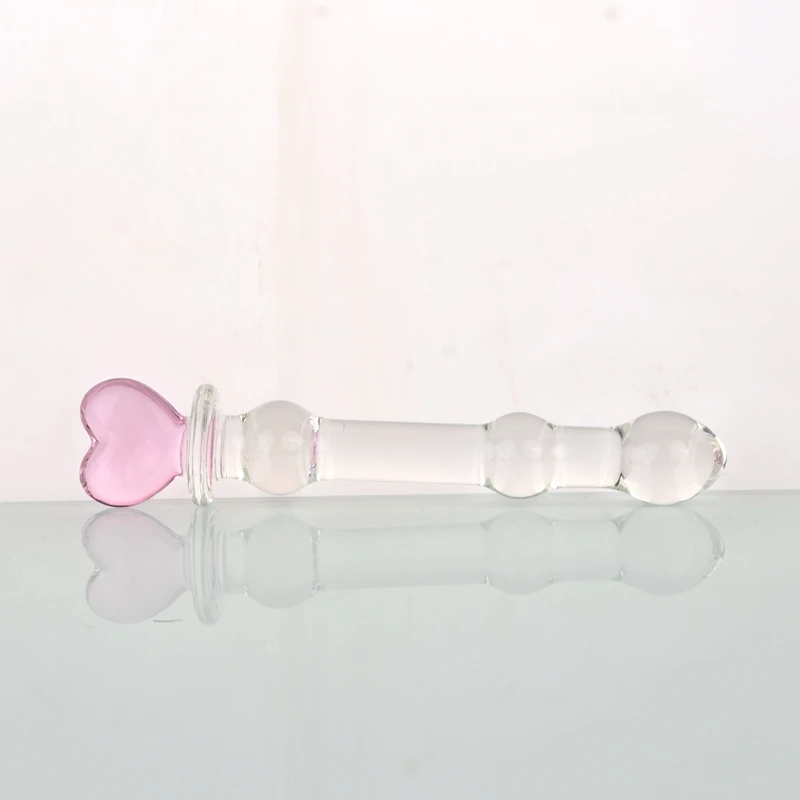 Wholesale Pink Heart Mini Cheap Cute Model Masturbation Glass Penis Dildo Sex Toy/Mini Butt Plug/Small Glass Dildo Toy for Adult