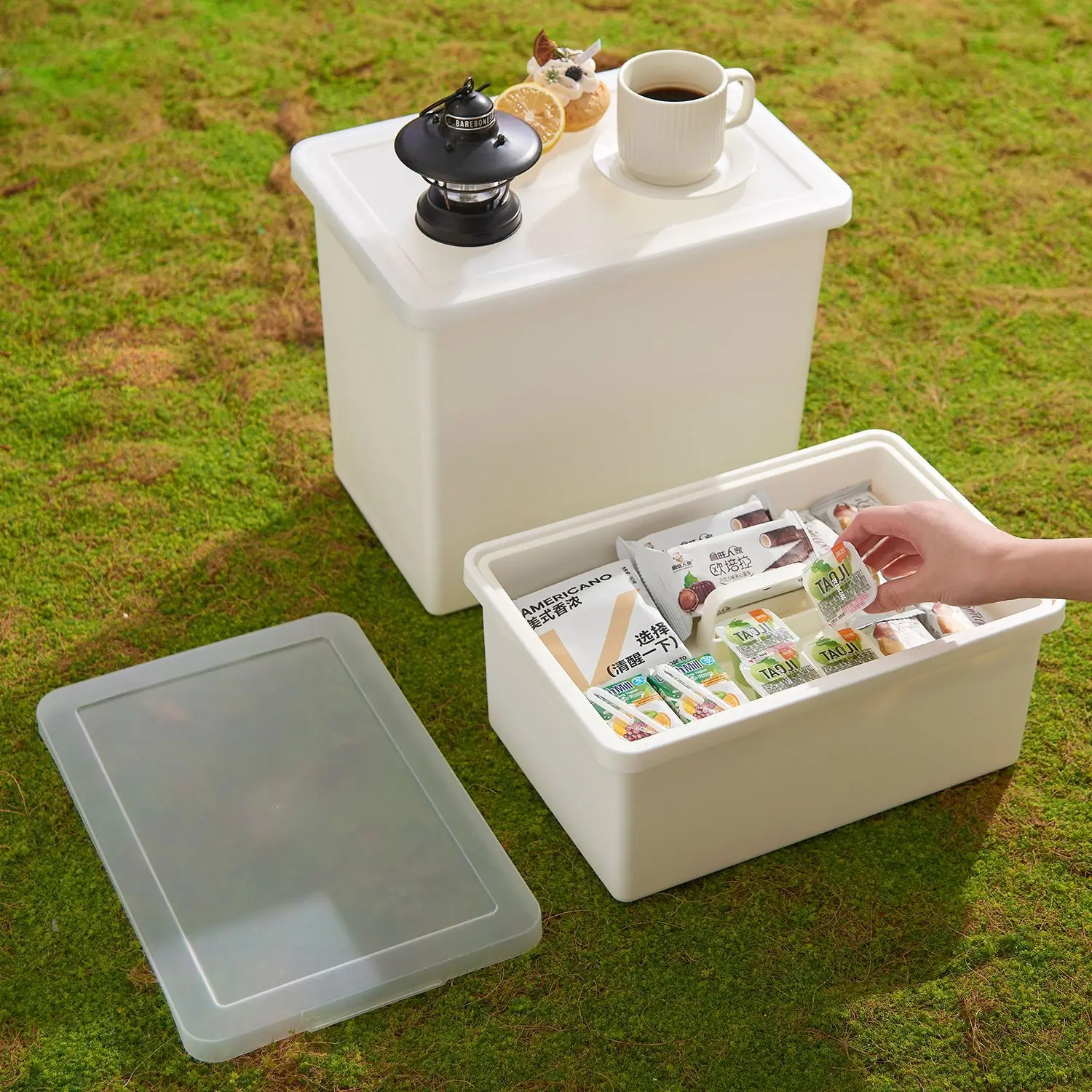 

Новый японский стильный ящик для хранения для кемпинга и пикников, органайзер для дома, прочный пластиковый универсальный контейнер для экономии места