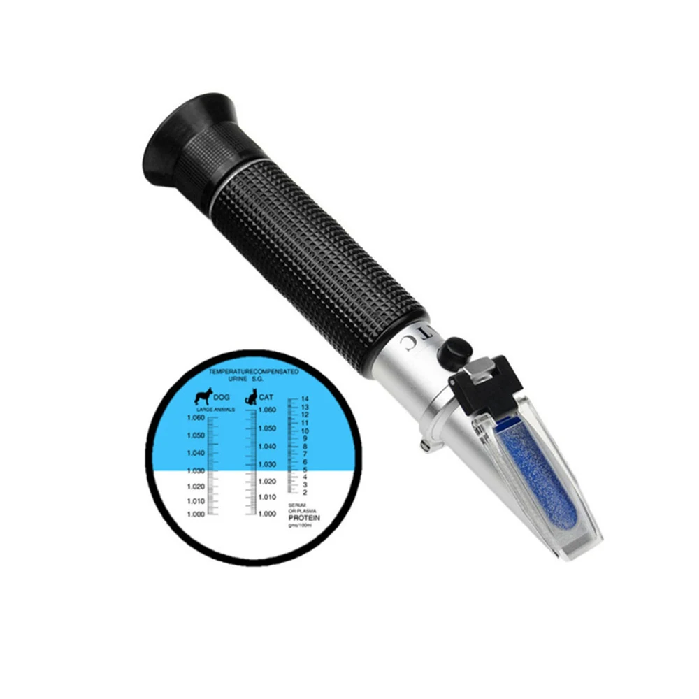 1PC Handheld Veterinary Refractometer Pet Cat&Dog Medical Serum Protein Urine Hydrometer Measuring refractometro veterinario