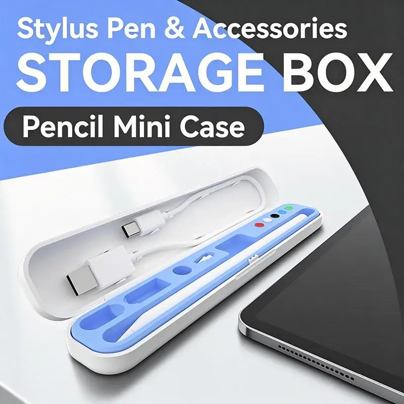 ABS Silicone Pencil Nib Storage Case Lightweight Portable Protective Cover Stand for Digital Pen Drawing Accessories