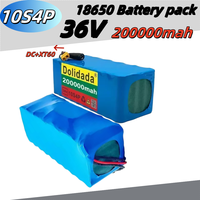 36V 10s4p 60000-200000mah 18650 lithium battery, suitable for bicycles and electric scooters, large capacity, with BMS XT60 plug