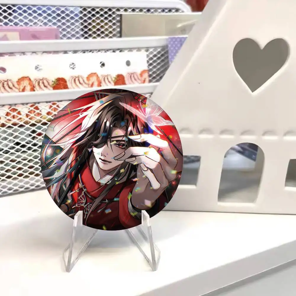 Heaven O-Officials B-Blessing Laser hua cheng 25 32 44 58 75mm Badges Personalized Round Brooches Pins Accessory Gift
