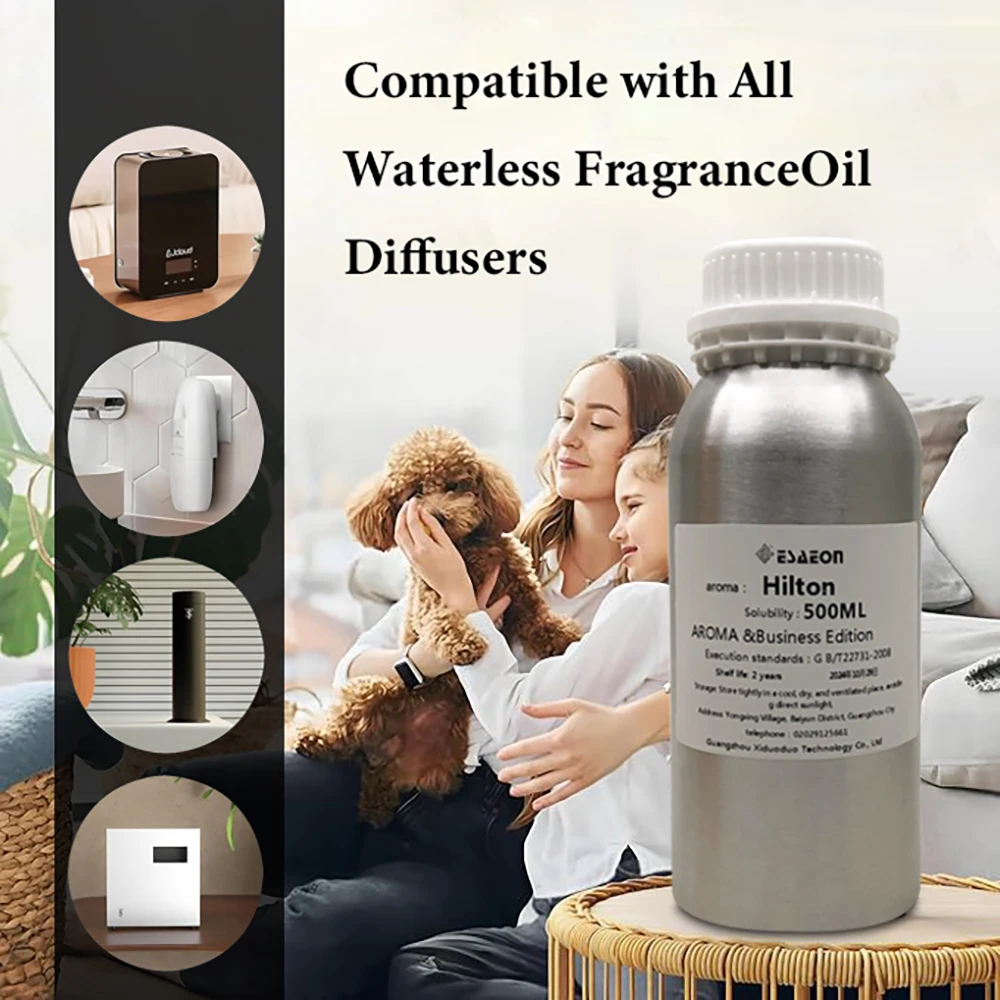 ESAEON 500ml (16.9 fl.oz) Hilton Essential Oils - For Aromatherapy Diffuser, Diffuser Supplement Liquid, Hotel Aroma Machine Oil