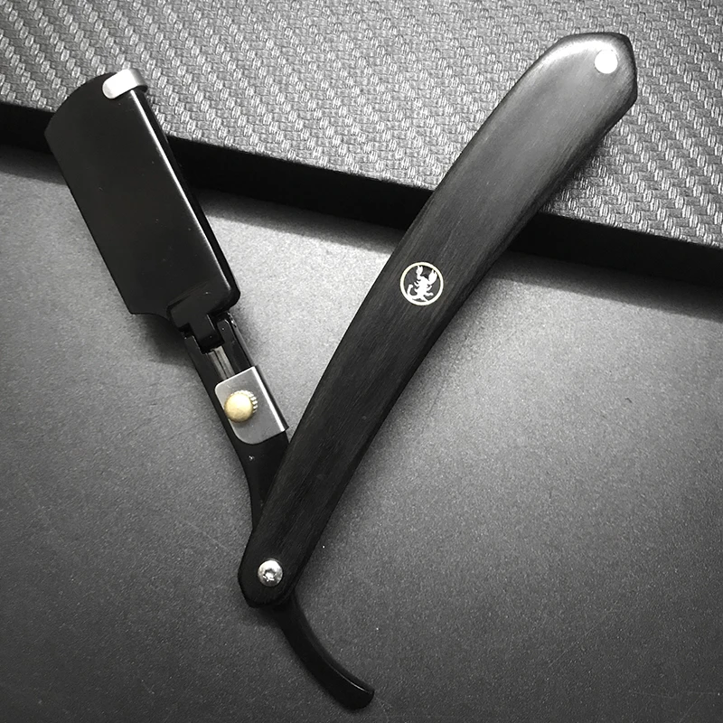 Pisau Cukur Lurus untuk Pria Gagang Kayu Alami Cocok untuk Pisau Cukur Dua Sisi Profesional dan Cukur Rapat Pisau Cukur Barber Grosir