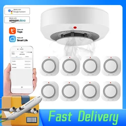 Tuya Wifi Smoke Detector Sensor Home Fire Protection 90DB Alarm Fire Wifi Smoke Alarm Home Security Alarm Smart Life APP Control