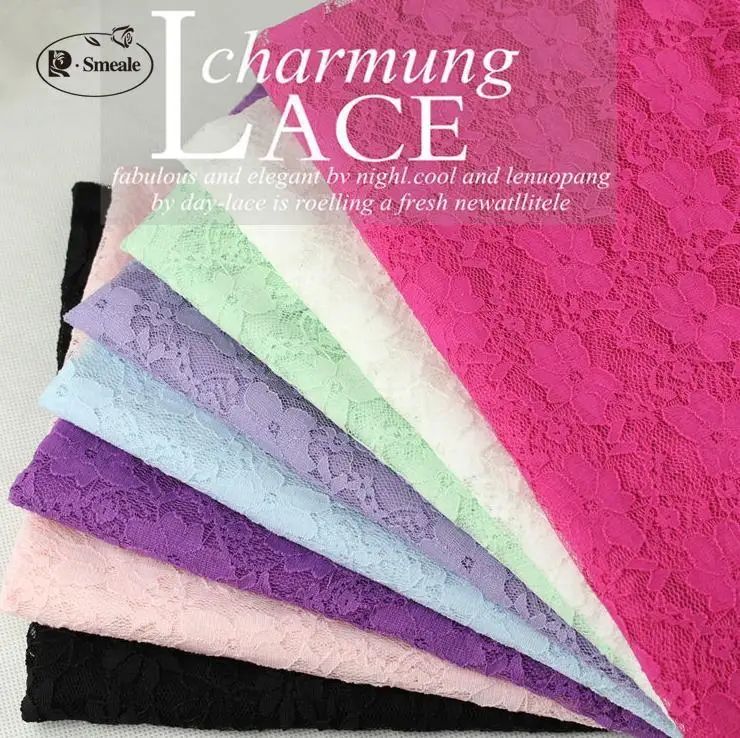 Lace fabric with small plum design, size 150cm, 24colors to choose from, underwear, rs78