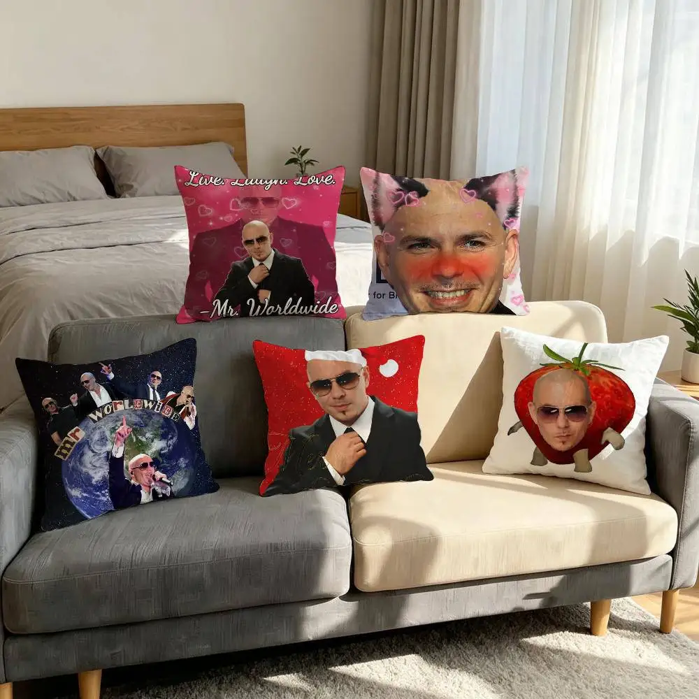 Pitbull 305 Live Laugh Love Comfortable soft Mr Worldwide Pillow Case for Sofa Living Room Home office Decor Protective Covers