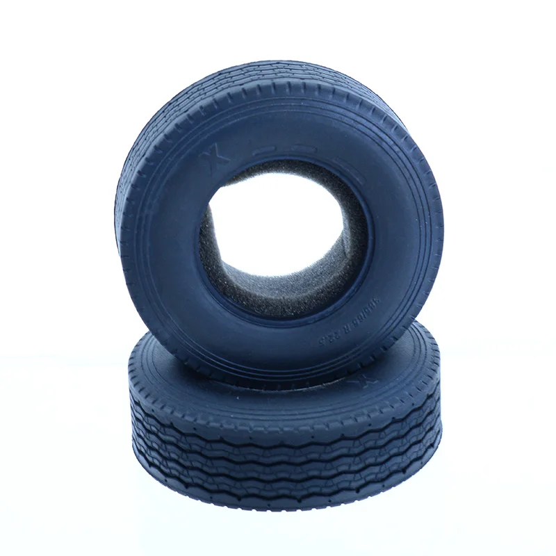 2pcs Rubber Tire Width Tyre for 1/14 Tamiya RC Truck Tipper SCANIA 770S VOLVO BENZ MAN TGX Car Accessories