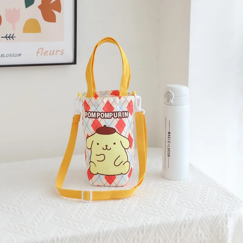 Sanrio My Melody borsa per bottiglia d\'acqua personaggio Anime Hello Kitty Kuromi Cinnamoroll borsa per tazza in tela borsa regalo giocattolo per