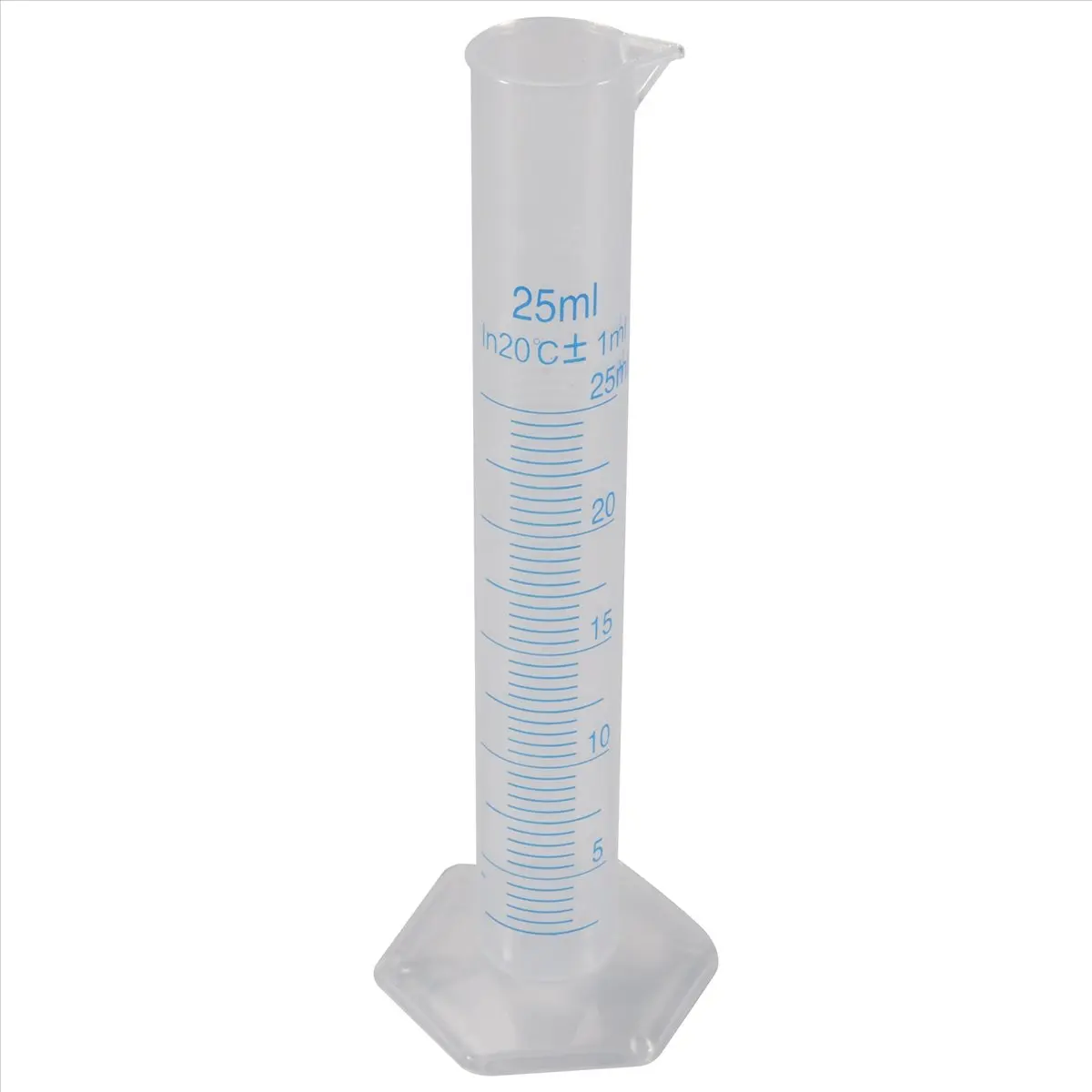【SPOR】 Measuring Cylinder Plastic Graduated Tube Tool for Lab(25Ml)