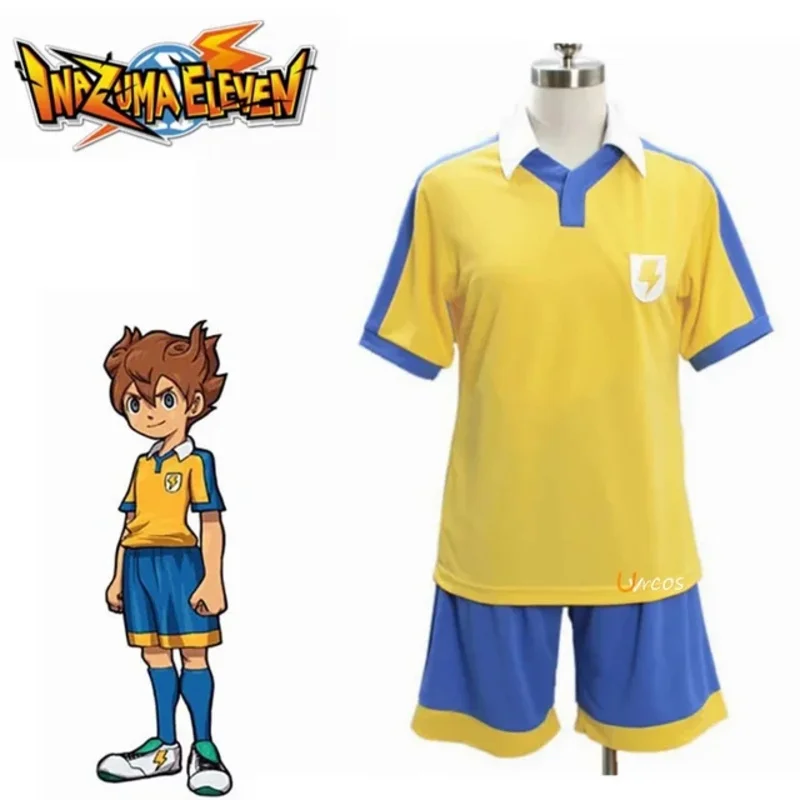 Nuovo costume cosplay in maglia da calcio dorata della scuola Inazuma Eleven Raimon