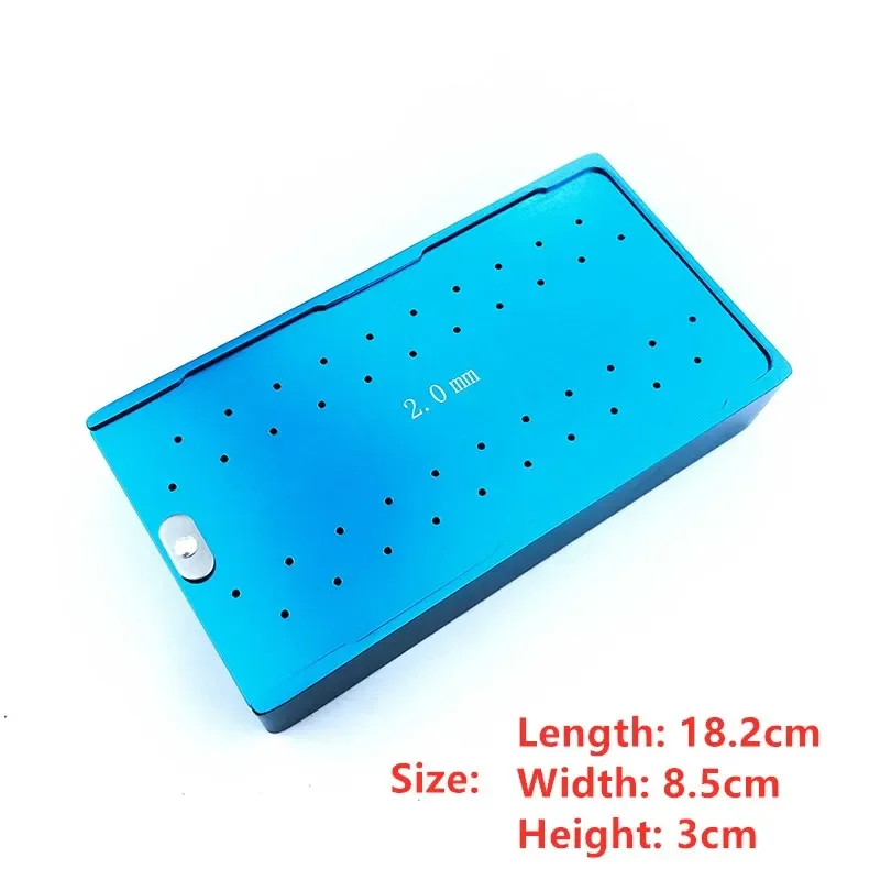 Orthopedic Small Aluminium Box Finger Screws Case Rack for 2.0mm Screw Box Orthopedics Surgical Instruments