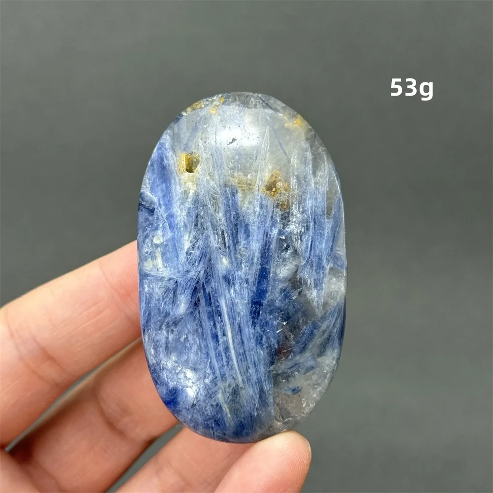 Natural Blue Kyanite Palm Playing Reiki Healing Energy Meditation Prayer Home Aquarium Feng Shui Decoration Gift