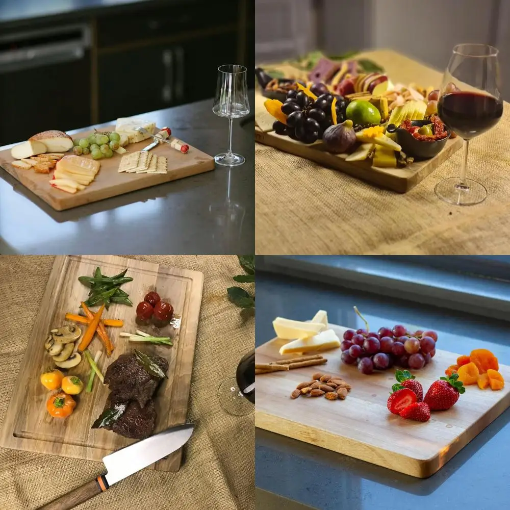 

Handcrafted 17x14 US Walnut Wood Cutting Board with Juice Groove