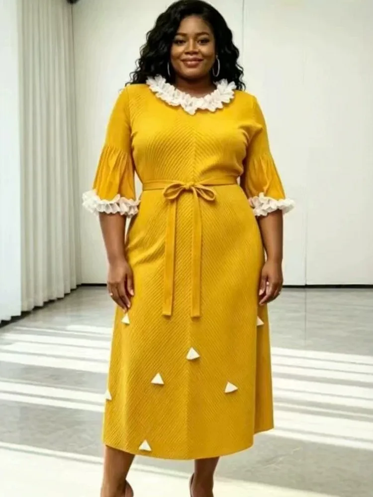 

African Dresses For Women Elegant Wedding Muslim Fashion Abayas Dashiki Robe Kaftan Long Sleeve Dress Turkish Africa 2026 New