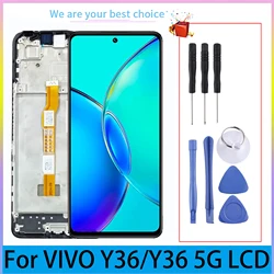 6.64“ For Vivo Y36 Display V2247 LCD 5G V2248 With Frame Touch Screen