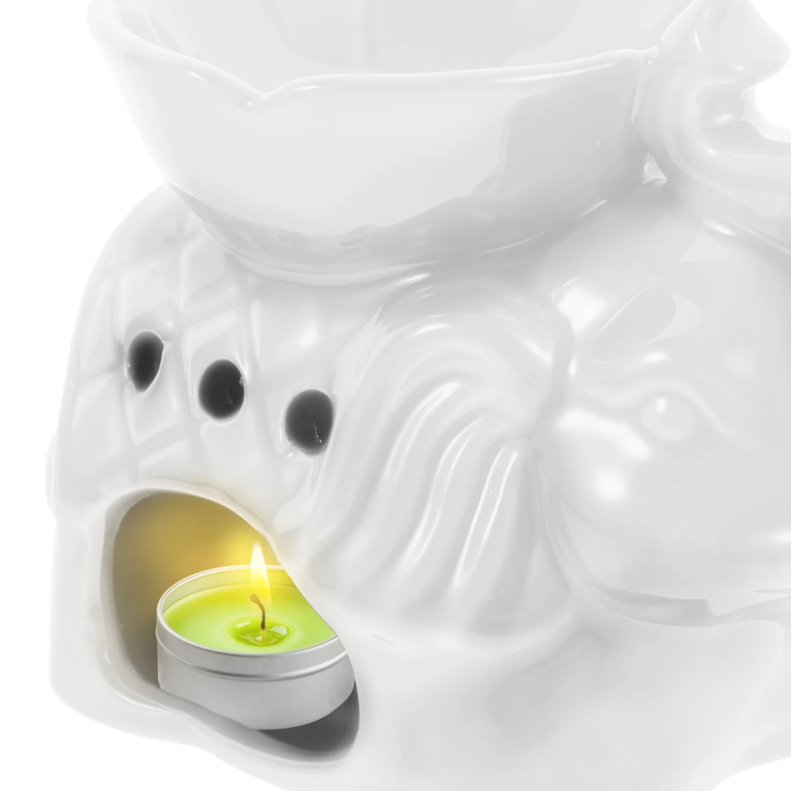 

Elephant Ceramic Incense Burner Aroma Therapy Holder Elegant Design Tealight Home Decor Birthday Gift for Study Bedroom