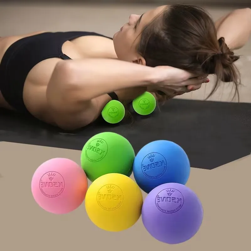 Massage Ball Fascia Ball Lacrosse 6.3cm Ball Yoga Muscle Relaxation Pain Relief Portable Physiotherapy Ball Jaw Exerciser Ball