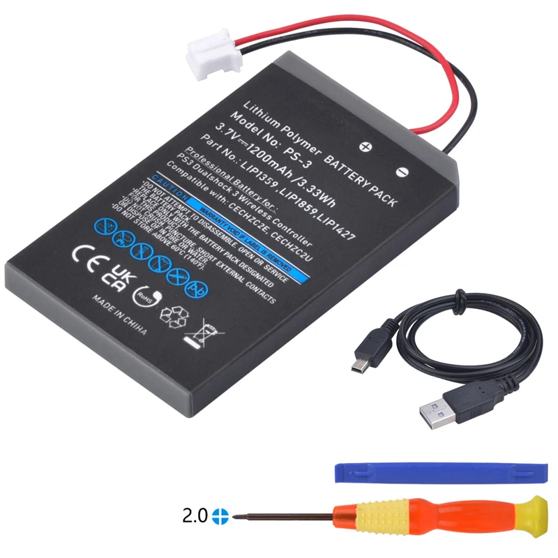 

PS-3 1200mah Gamepad Battery for Sony PS3 Playstation 3 Dualshock 3 CECHZC2E CECHZC2U Game Controller LIP1359 LIP1859 LIP1427