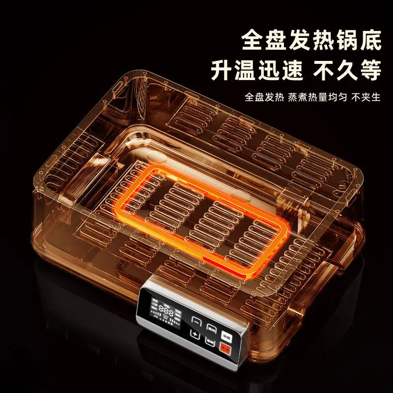 وعاء كهربائي متعدد الوظائف، قدر بخاري للحساء، وعاء طهي بالبخار الكهربائي الأوتوماتيكي