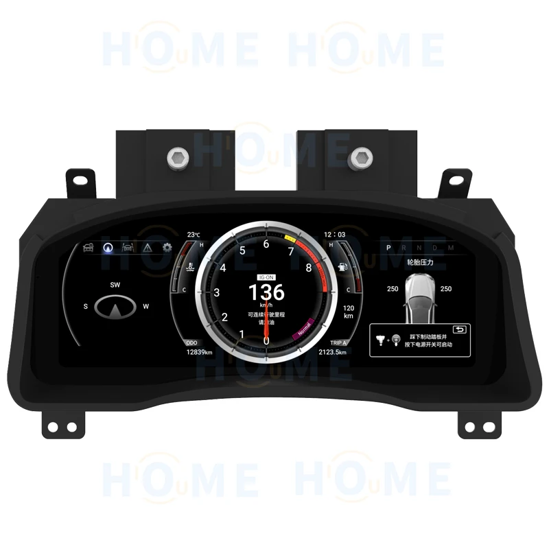 Odometer LCD Digital Dashboard Cockpit For TOYOTA LAND CRUISER Prado 2004 -2009 Car Instrument Cluster Display With Linux System