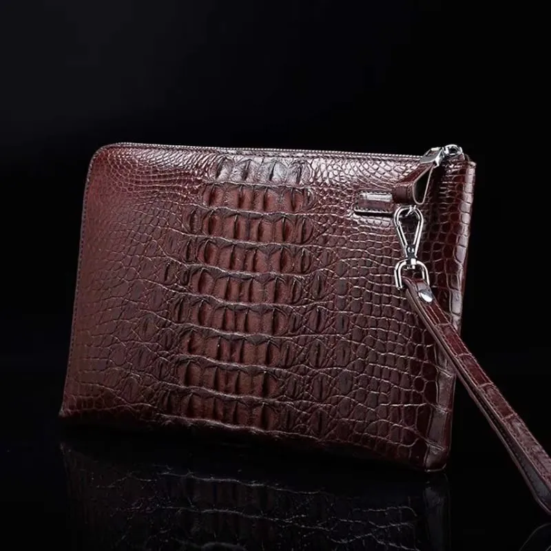 ourui  new bag men hand bag  black  Male hand caught bags men clutch crocodile bag