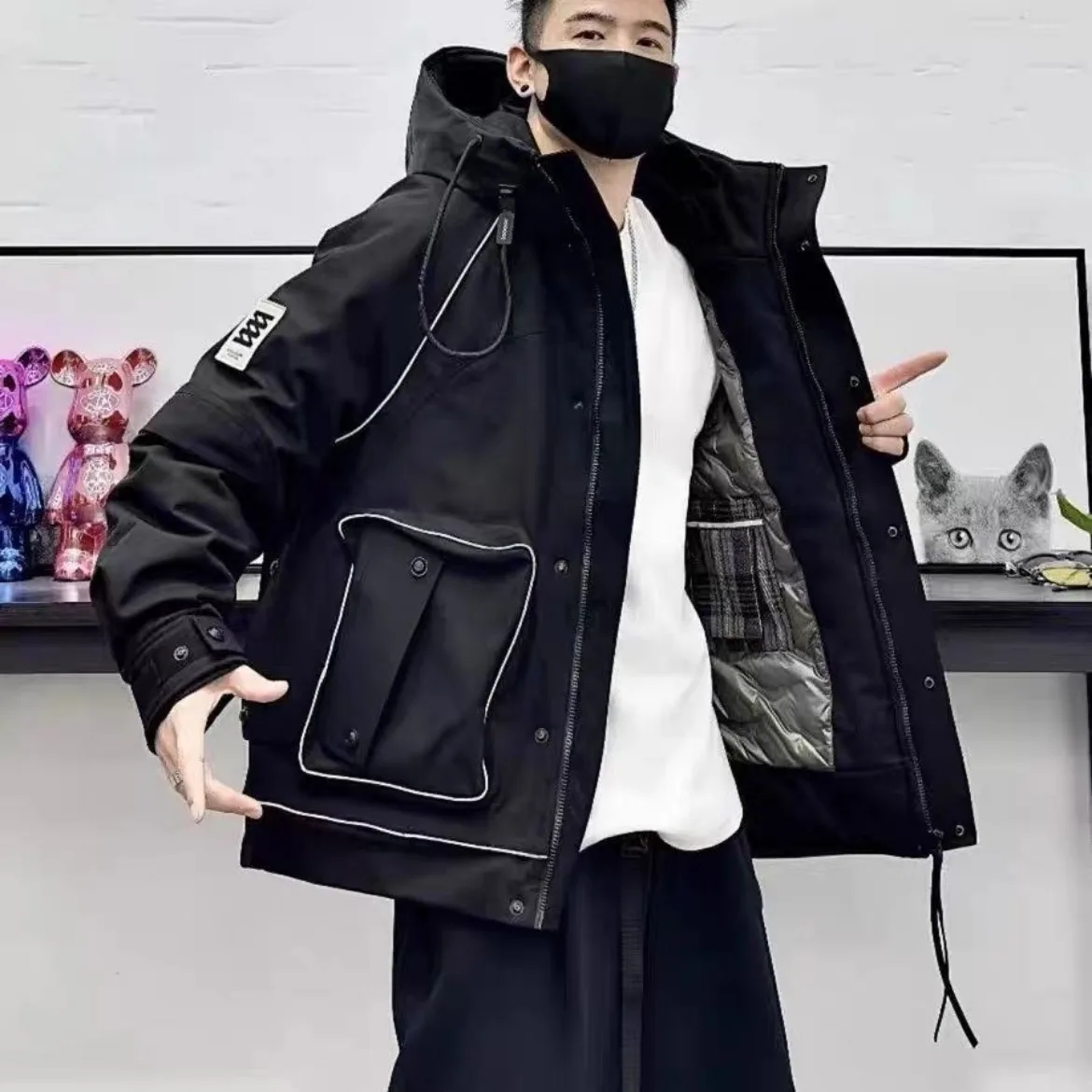 Sports Skiing Jackets Winter Men Puffer Jacket Windproof Waterproof Outdoor Snow Clothing Warm Parkas Cargo Coat Snowboard Tops