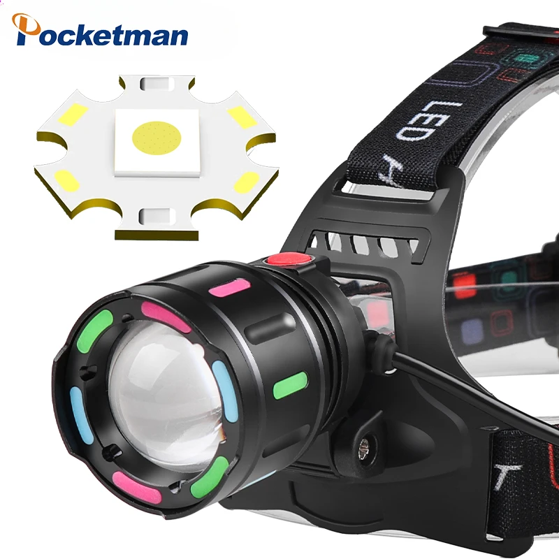 Multifunction LED Induction Headlamp USB Rechargeable Headlight Portable Outdoor Waterproof Head Lamp High Lumen Head Lantern