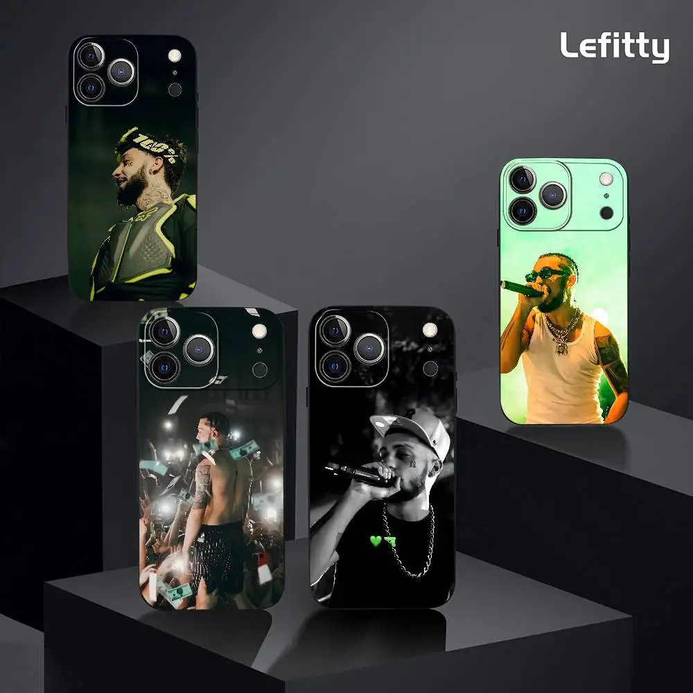 Rapper Zanger J-jc Reyes Telefoon Case Voor IPhone 17 16 15 14 13 12 11 Pro Max Plus mini Zwart Frosted Soft Shell Funda