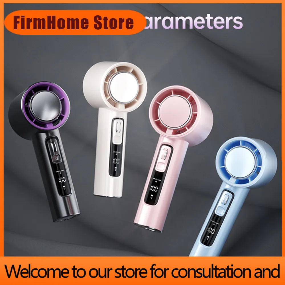 FirmHome Store100 Speed High-speed Handheld Electric Fan With Flashlight USB Mini Portable Charging Small Fan Desktop Small Elec