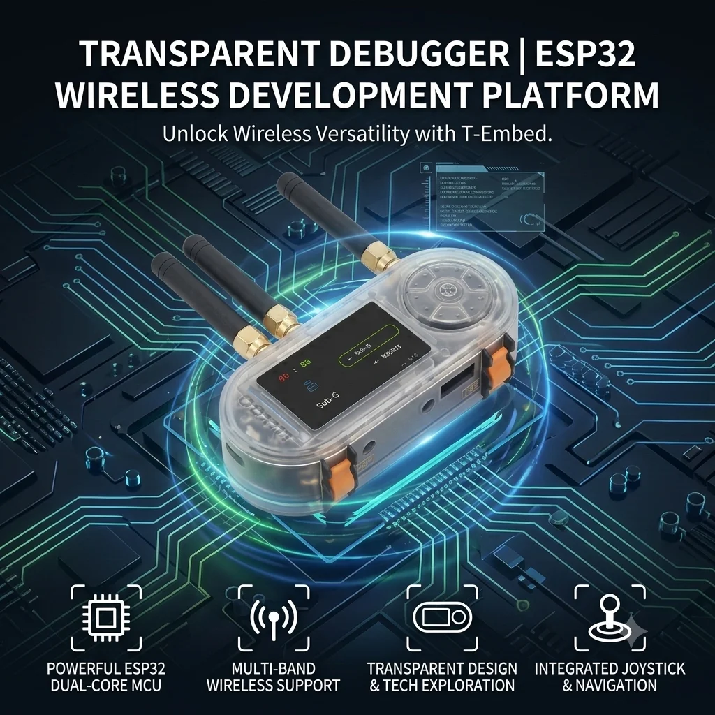 NEWLILYGO T-Embed CC1101 Plus ESP32-S3 IoT Development Board with 1.9-inch LCD Screen and PN532 + NFC + Infrared Remote Control