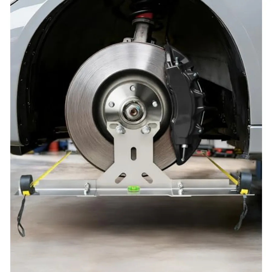 

Wheel Toe Alignment Tool Kit for at Home DIY Garage Use Stainless Steel Toe Plates with Dual Tape Measures Quick Front-End Toe