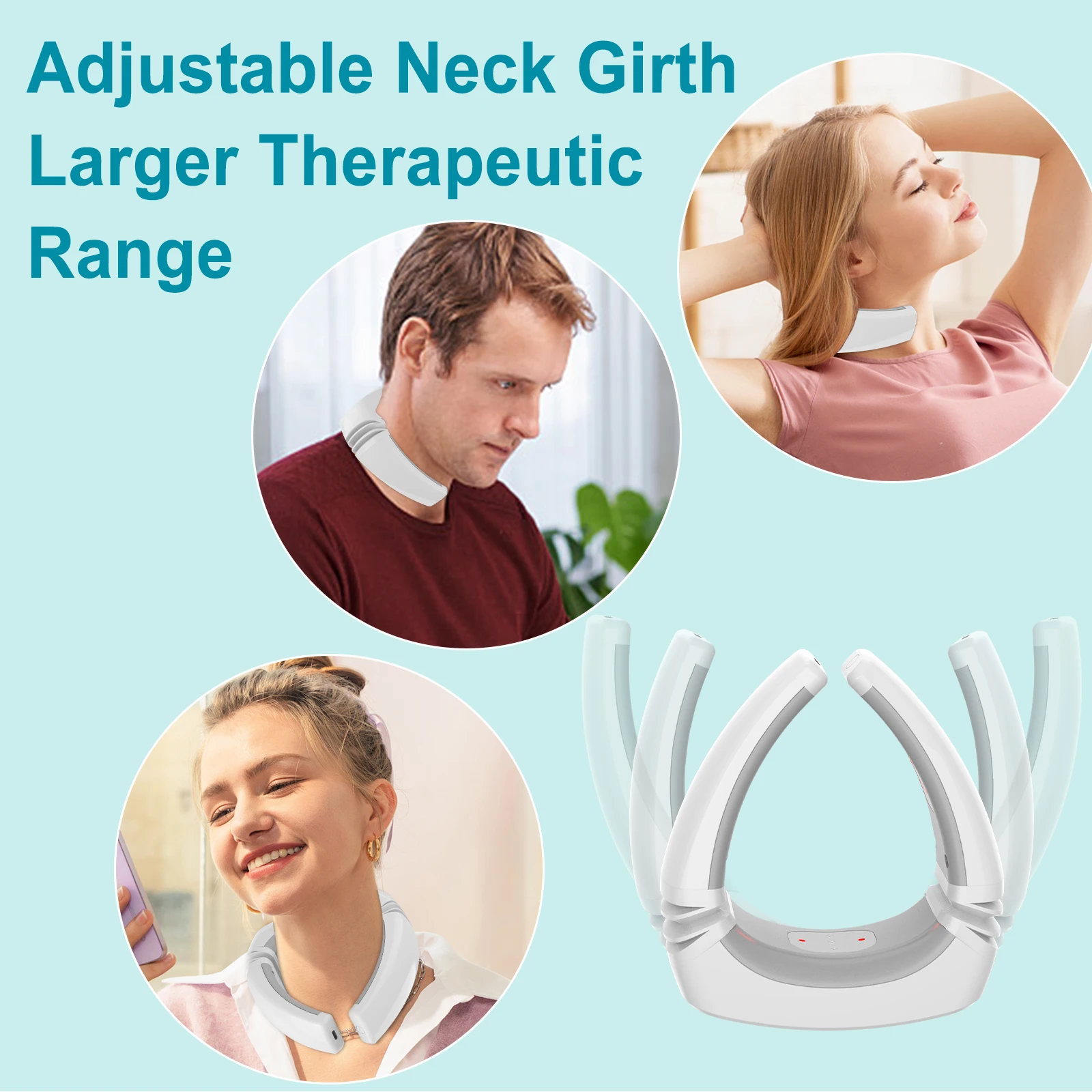 Neck Massager Wireless Neck Pain Relief Device Electric 650nm 808nm infrard  Laser Therapy Equipment Cervical Neck Treatmen