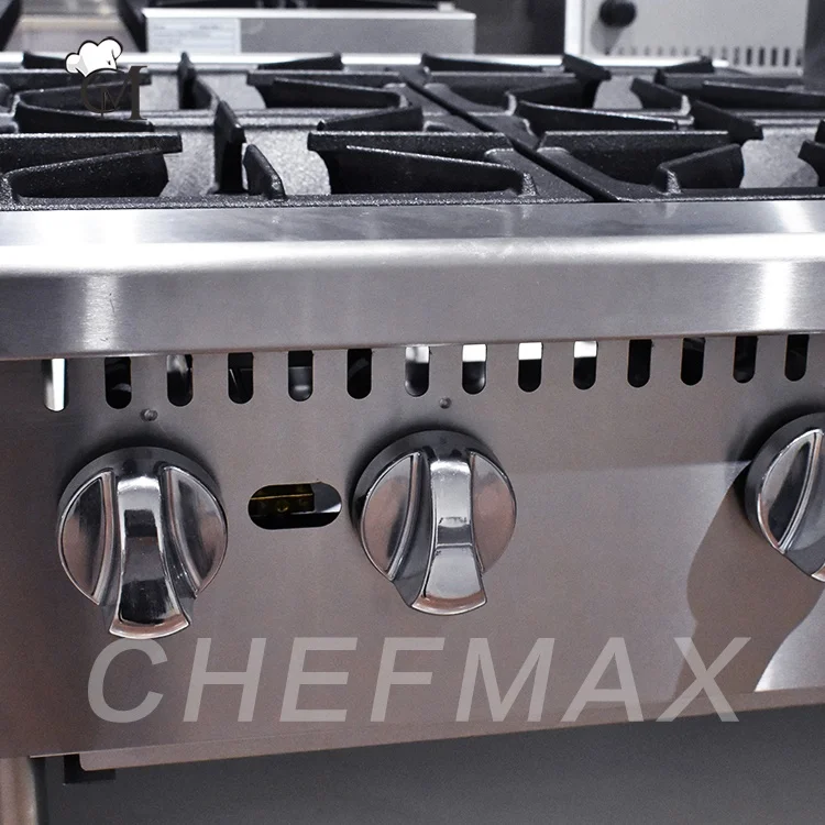 Chefmax Commercial Custom countertop 6 Burner Gas Cooker Furnace Cooking Pot Stove Gas Range