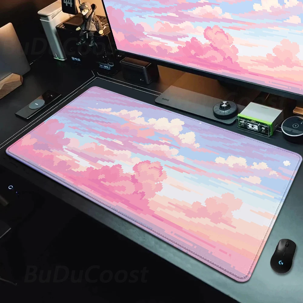 Pixel - Cloud Computer electronic sports High definition printing 400x900 Large game accessories Keyboard Gaming Large Mause Pad