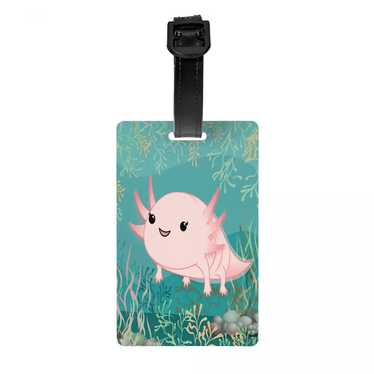 Kawaii Axolotl Baby Luggage Tags for Travel Suitcase Salamander Animal Privacy Cover Name ID Card