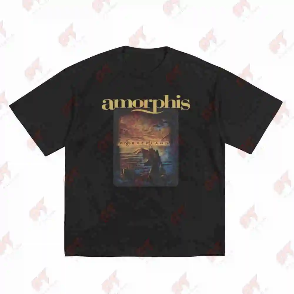 Amorphis Borderland Back Short Sleeve Tee 100% Cotton T-Shirt