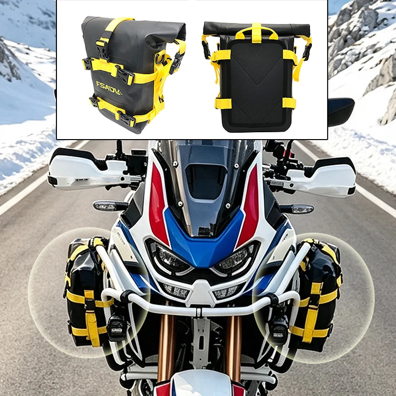 For Honda CRF1100L Africa Twin CRF 1100 L Adventure Sports CRF1000L Motorcycle Bumpers Bag Waterproof Frame Crash Bar Bag