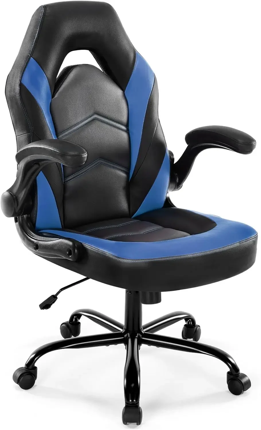 DUMOS Ergonomic Computer Gaming Chair - Home Office Desk with PU Leather Lumbar Support, Height Adjustable Big and Tall Video Ga