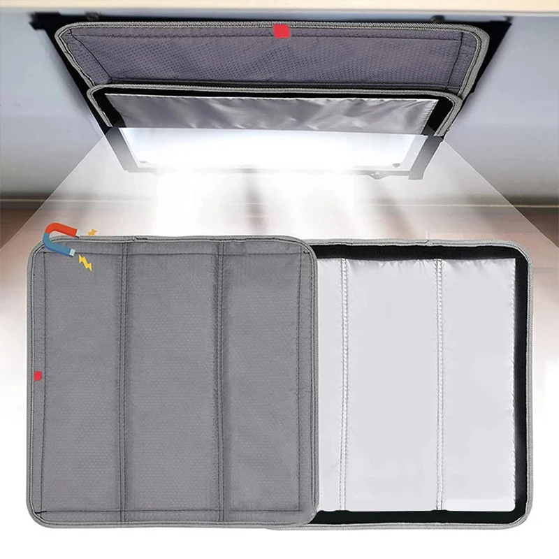 

41X41Cm Foldable Rv Skylight Sunshade Aluminum Reflective Insulated Sun Shield Blackout Cover for Camper Trailer Caravan