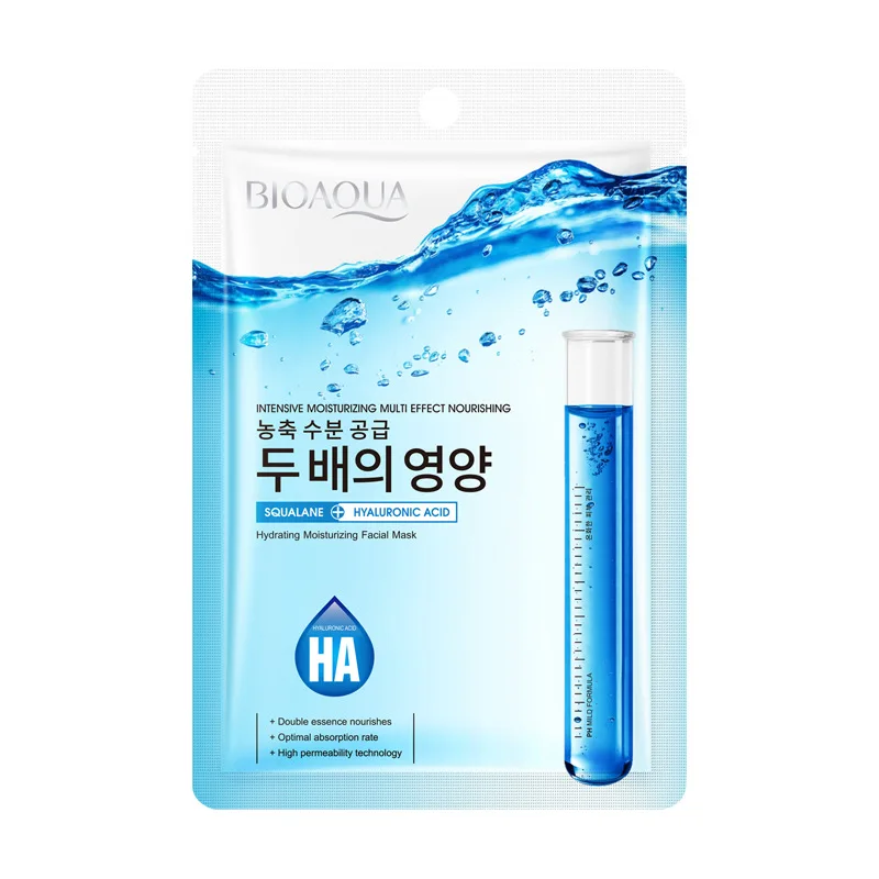5pcs BIOAQUA Niacinamide Face Mask Anti Wrinkle Moisturizing Hyaluronic Acid Whitening Facial Mask Sheet Mask Skin Care view 5
