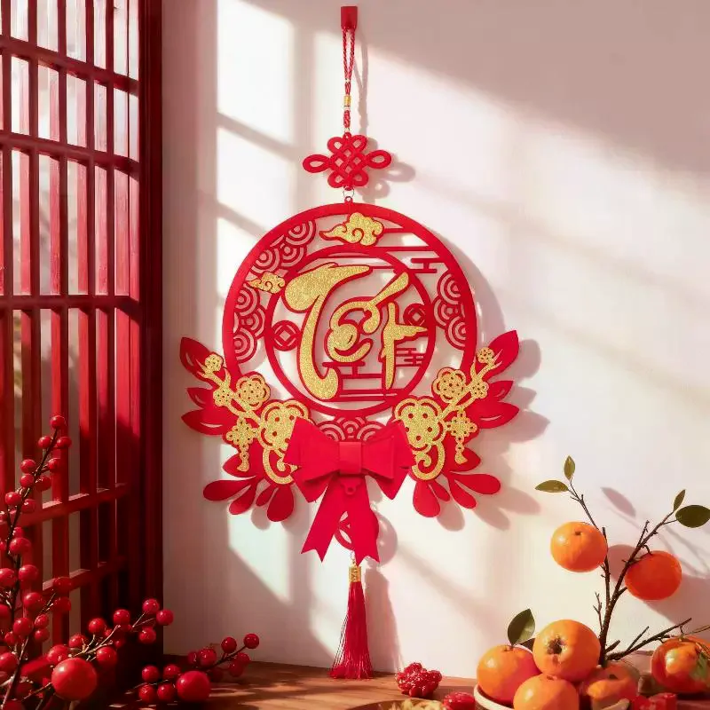 

2026 Lunar New Year Decorations - Traditional Tet Festival Hanging Ornaments With Tassels, Asian Spring Festival Home Decor Gift
