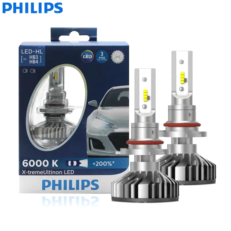 

Philips X-treme Ultinon LED 9005 9006 HB3 HB4 12V 6000K Car LED Head Light Auto Fog Lamps +200% Brighter (Twin)