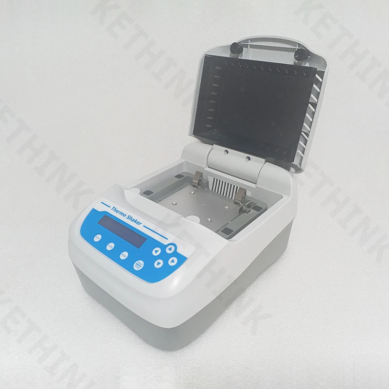 Heated Shaker 96 Well Plate KT-TPS1000 Mini Cell Laboratory Thermostatic Heat Cool Thermo Shaker Incubator Machine with Hot Lid