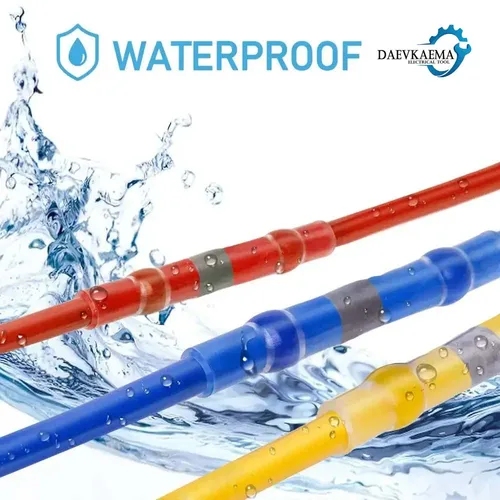 Imagen 2 del producto 280/1200 Uds. Conectores de cable sellados de soldadura conectores a tope de soldadura termorretráctiles Kit de conectores de soldadura aislamiento marino automotriz