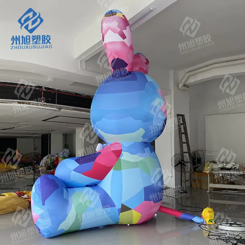 Colorful inflatable rabbit giant gentle rabbits birthday gift valentine's day gift animal doll shop advertising decoration