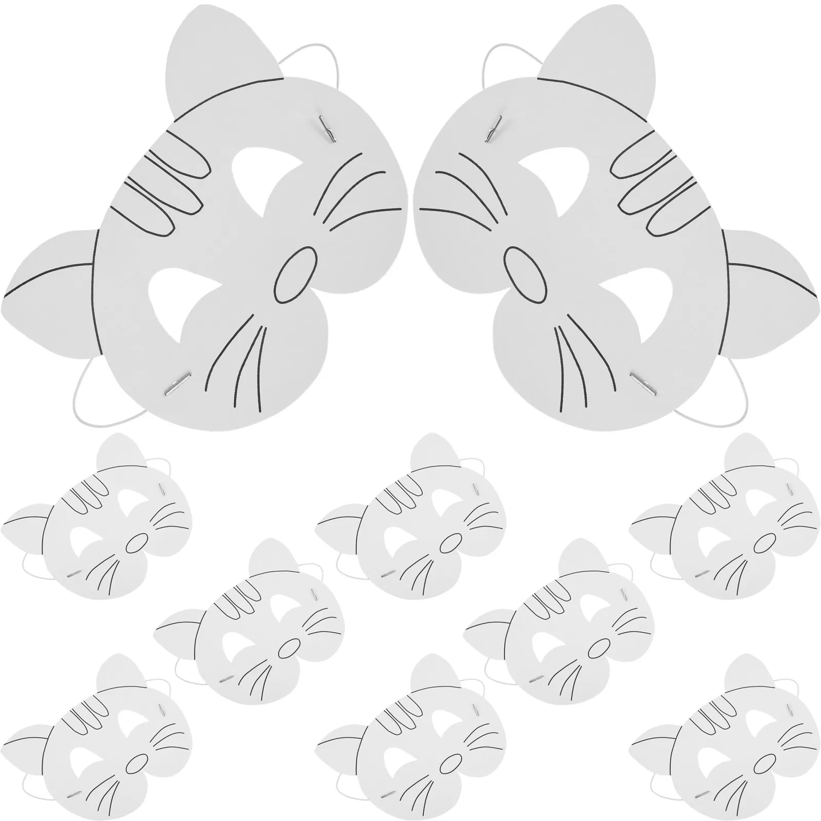 

10 шт. белых масок для маскарада, заготовки для раскрашивания, для детей и взрослых, для уроков рисования, сувениры для вечеринок, декор для косплея и маскарадных мероприятий