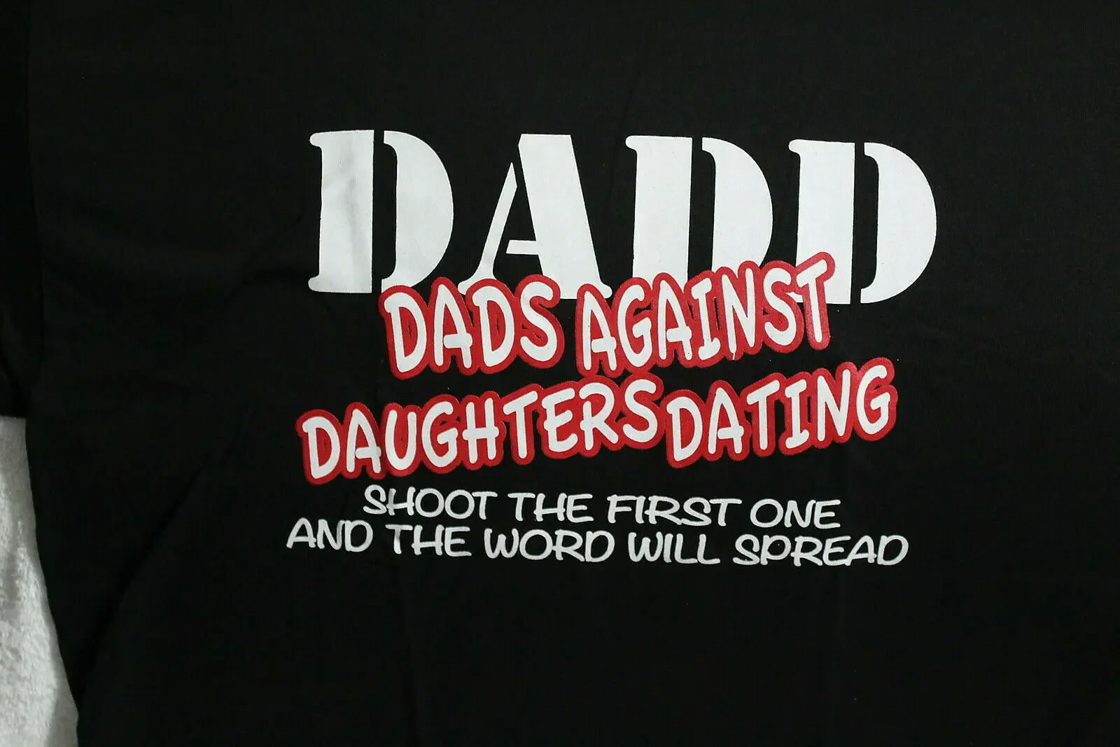 DADD DADS AGAINST DAUGHTERS DATING FATHERS DAY FUNNY HUMOR T-SHIRT Men's 100% Cotton Casual T-shirts Loose Top Size S-3XL