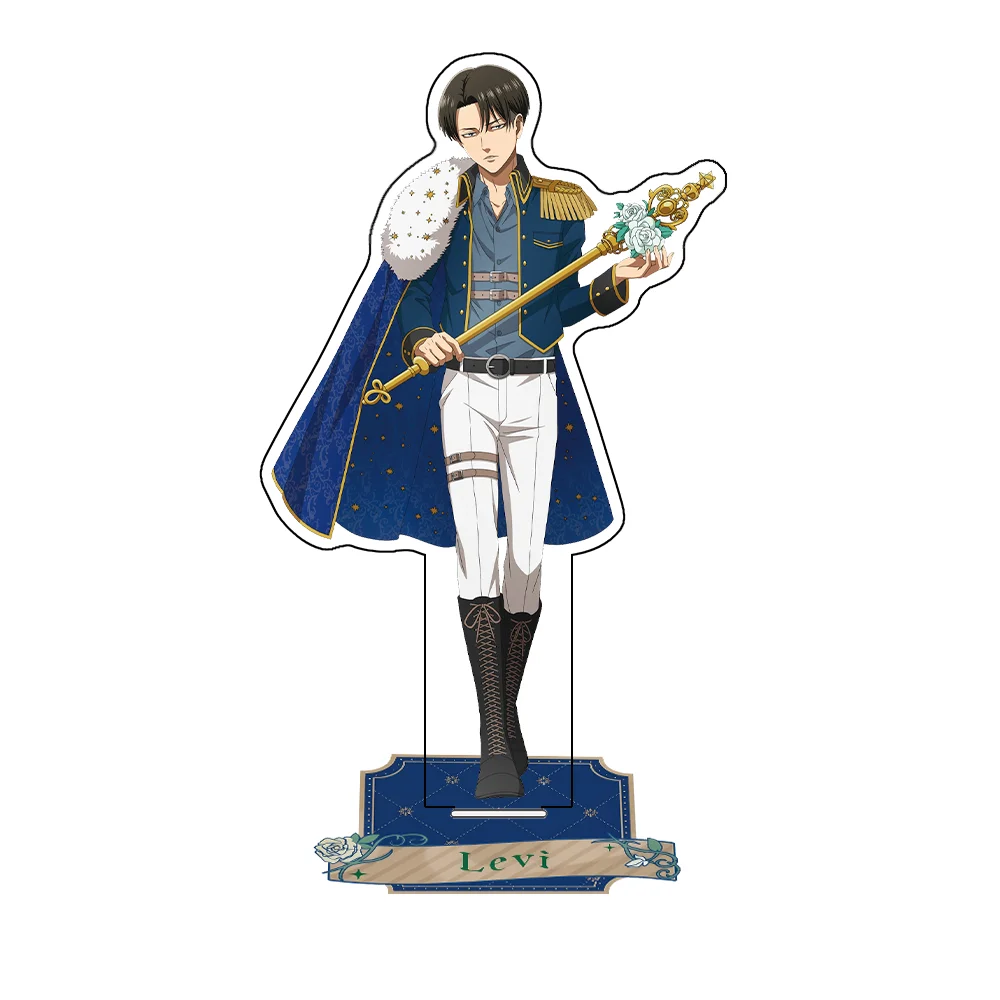 Attack on Titan Levi Ackerman Eren Jaeger Cute Anime Acrylic Stand Keychain Character Model Cosplay Desk Decor Collect Fans Gift